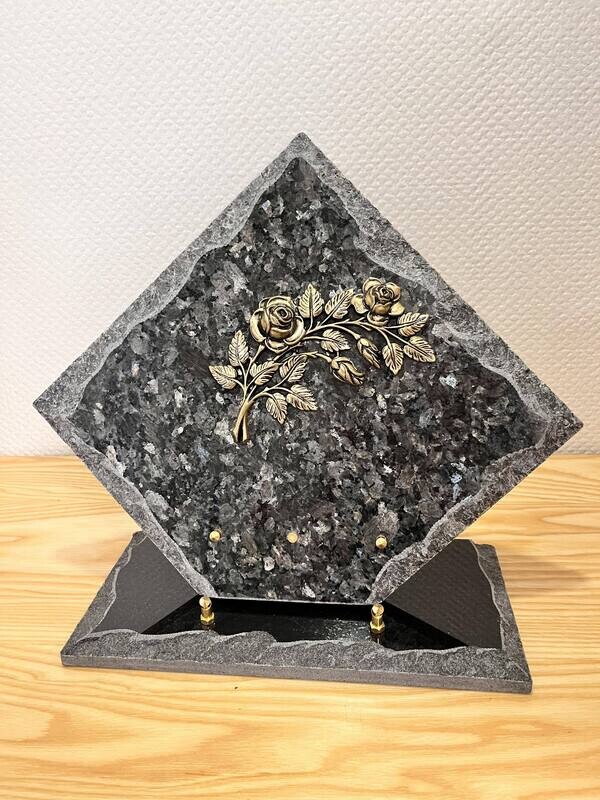 Plaque mortuaire 30x30+socle