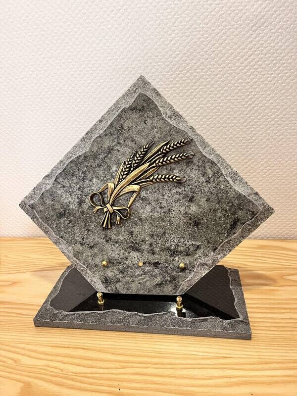 Plaque mortuaire 30x30+socle
