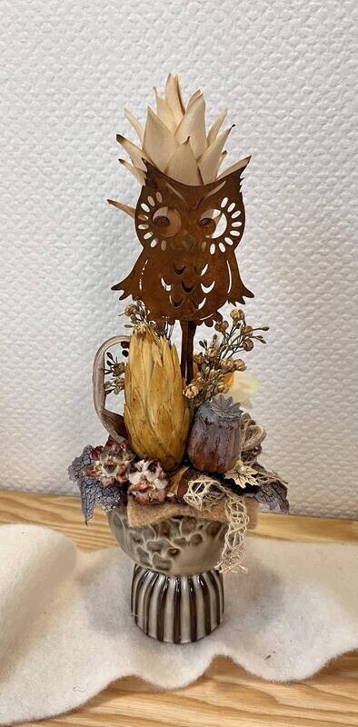 Composition sec et soie chocolat/beige