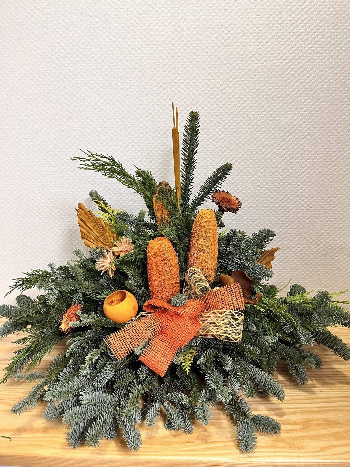 Arrangement Sapin T2 orange