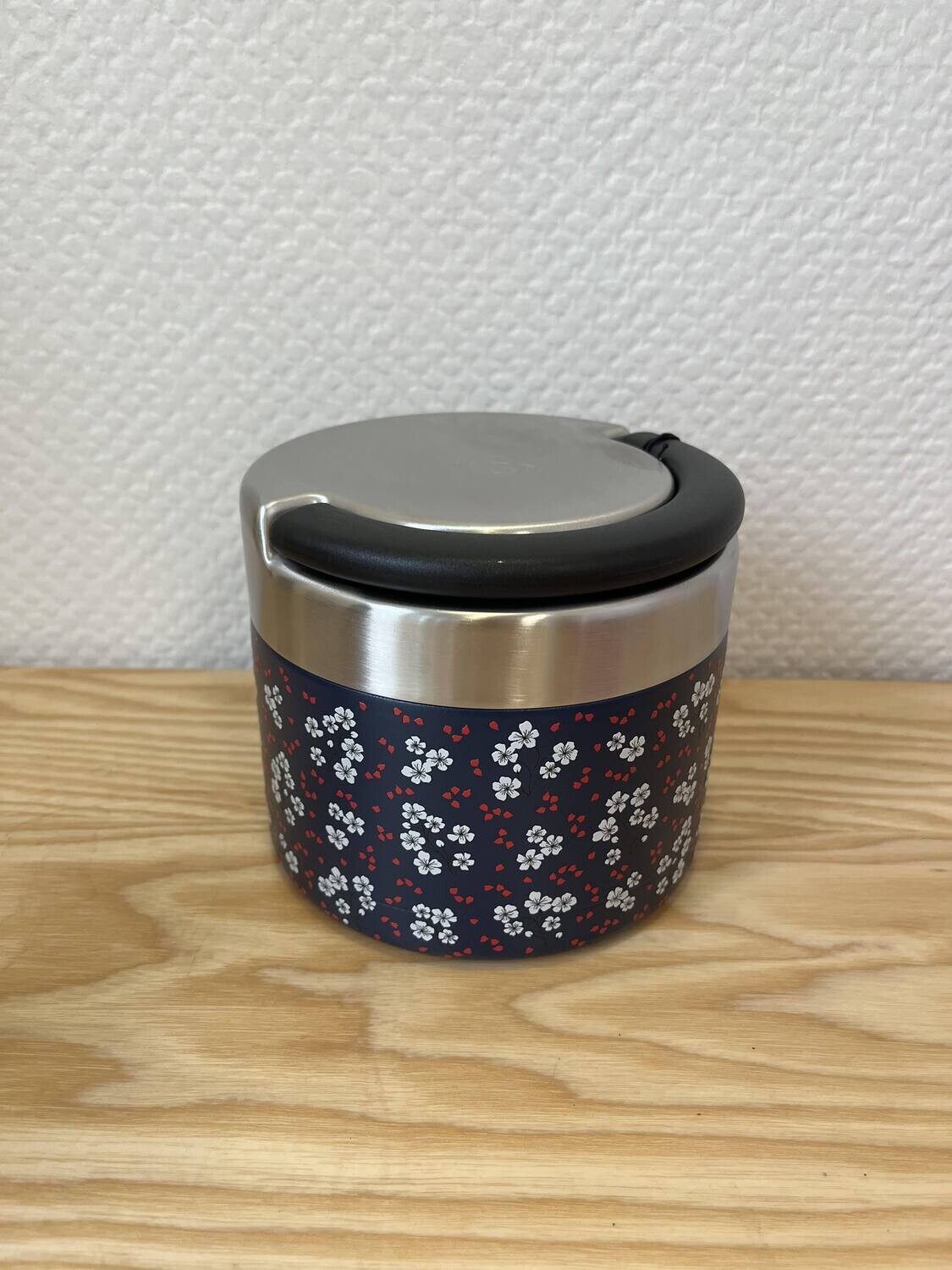 Boite à repas bleu fleuris