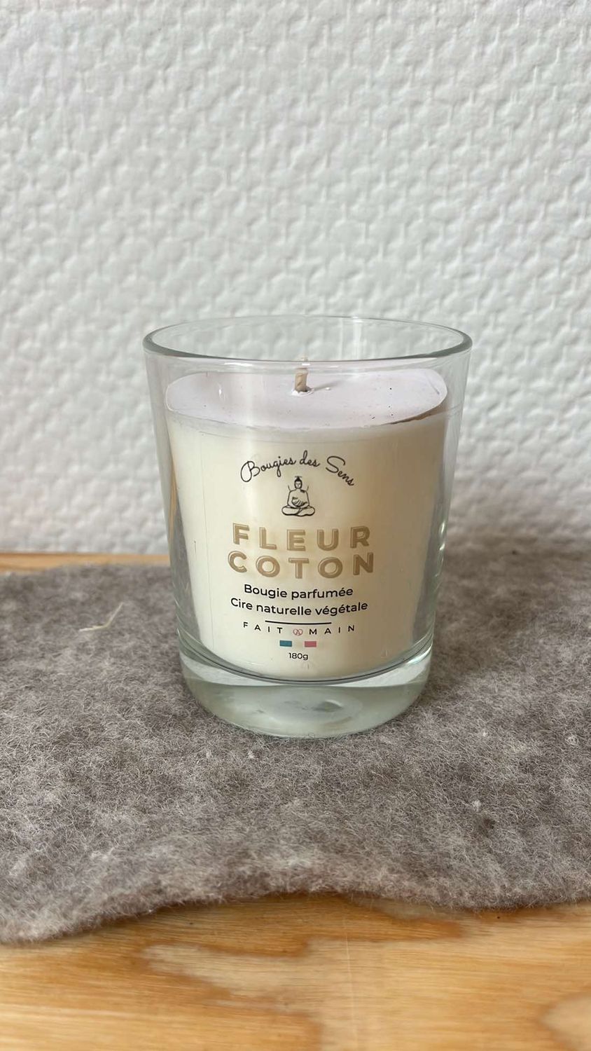 Bougie pafumée fleur de coton