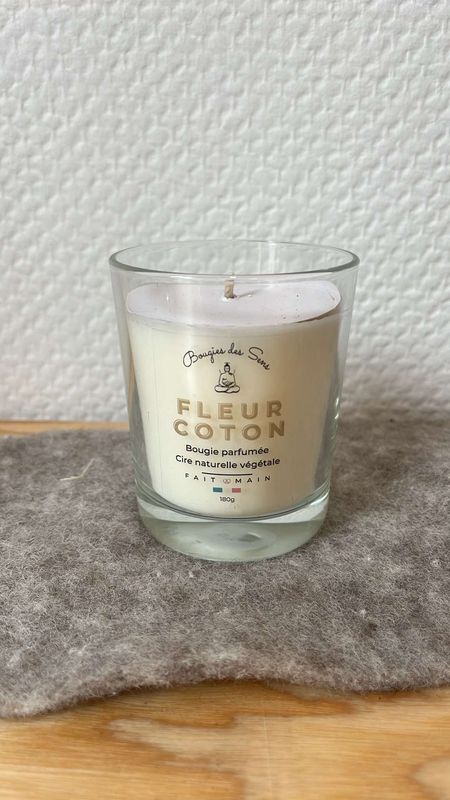Bougie pafumée fleur de coton