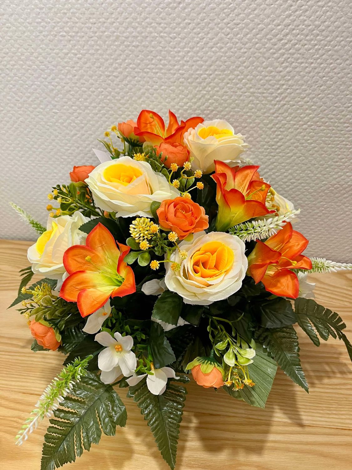 Coussin de fleurs artificielle