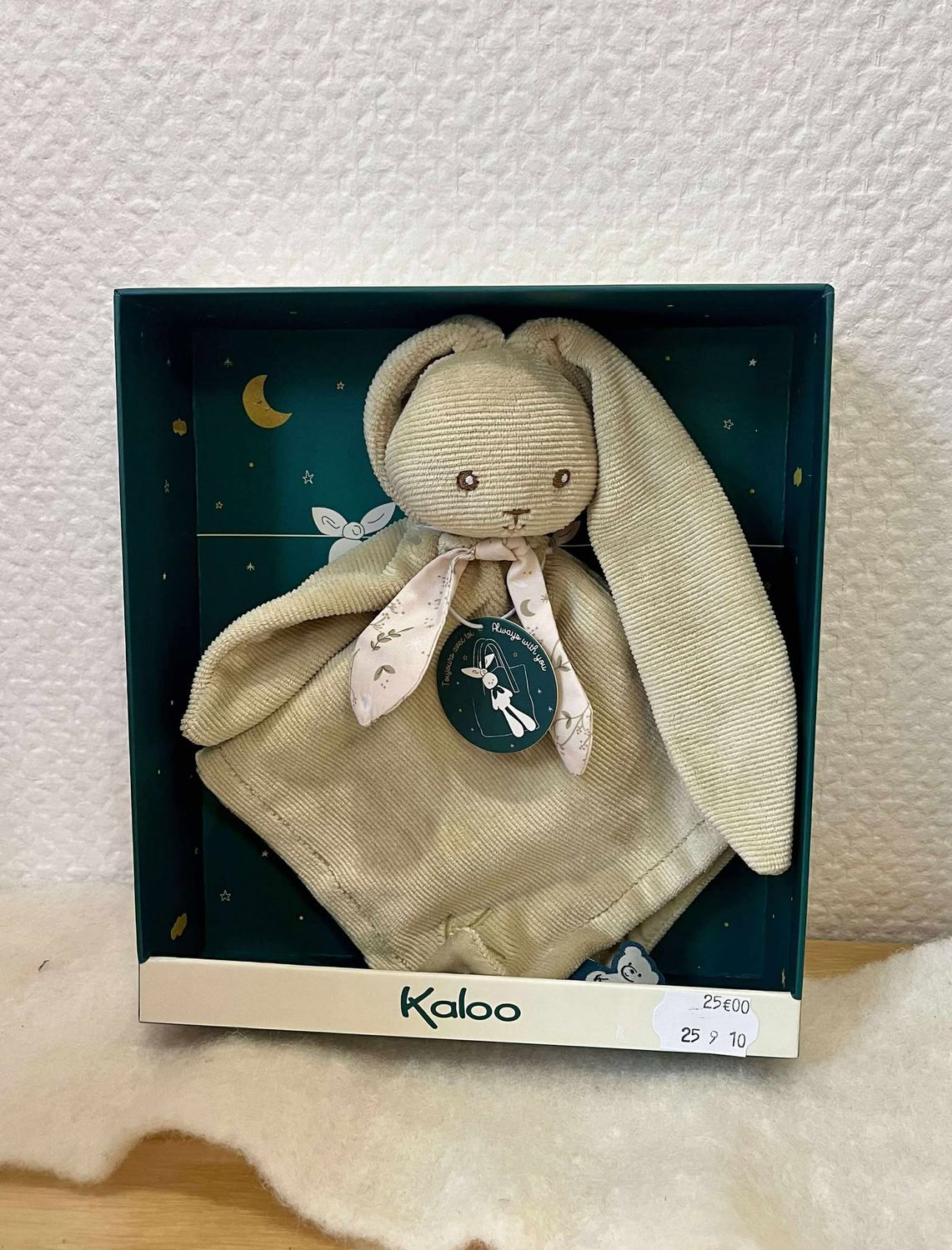 Doudou Kaloo lapin vert