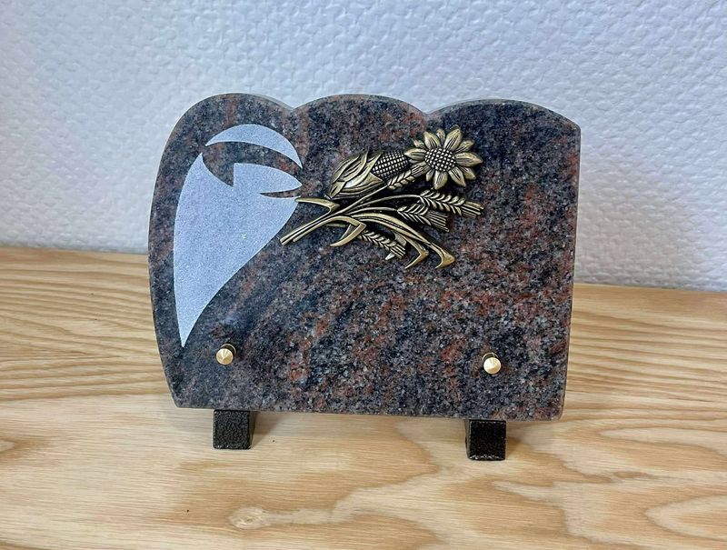 Plaque mortuaire 20x15