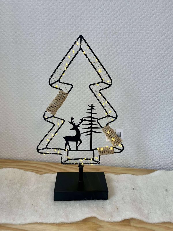 Sapin noir lumineux à poser