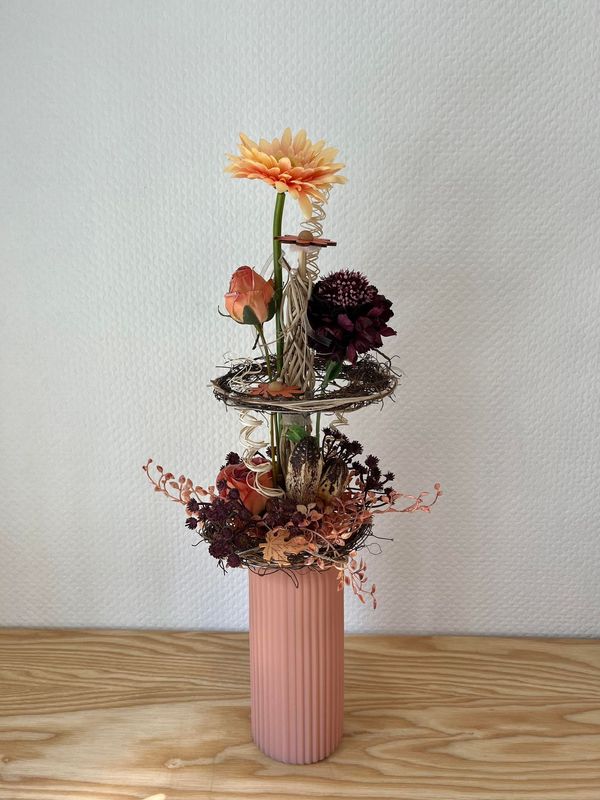 Composition sec et soie automnale