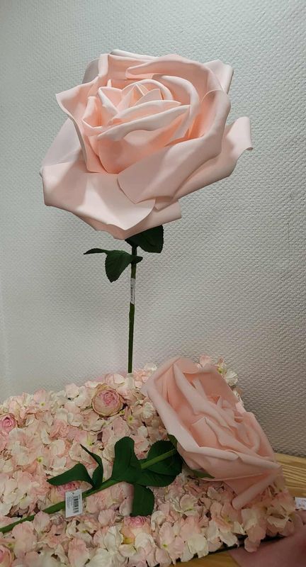 Rose géante en sec et soie