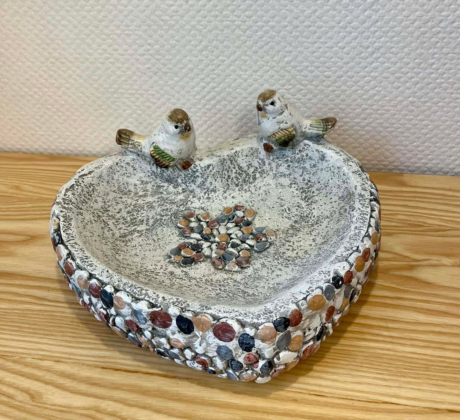 Abreuvoir oiseaux coeur