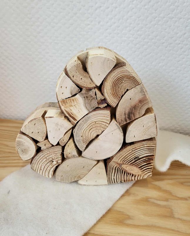 Coeur bois à poser 20cm