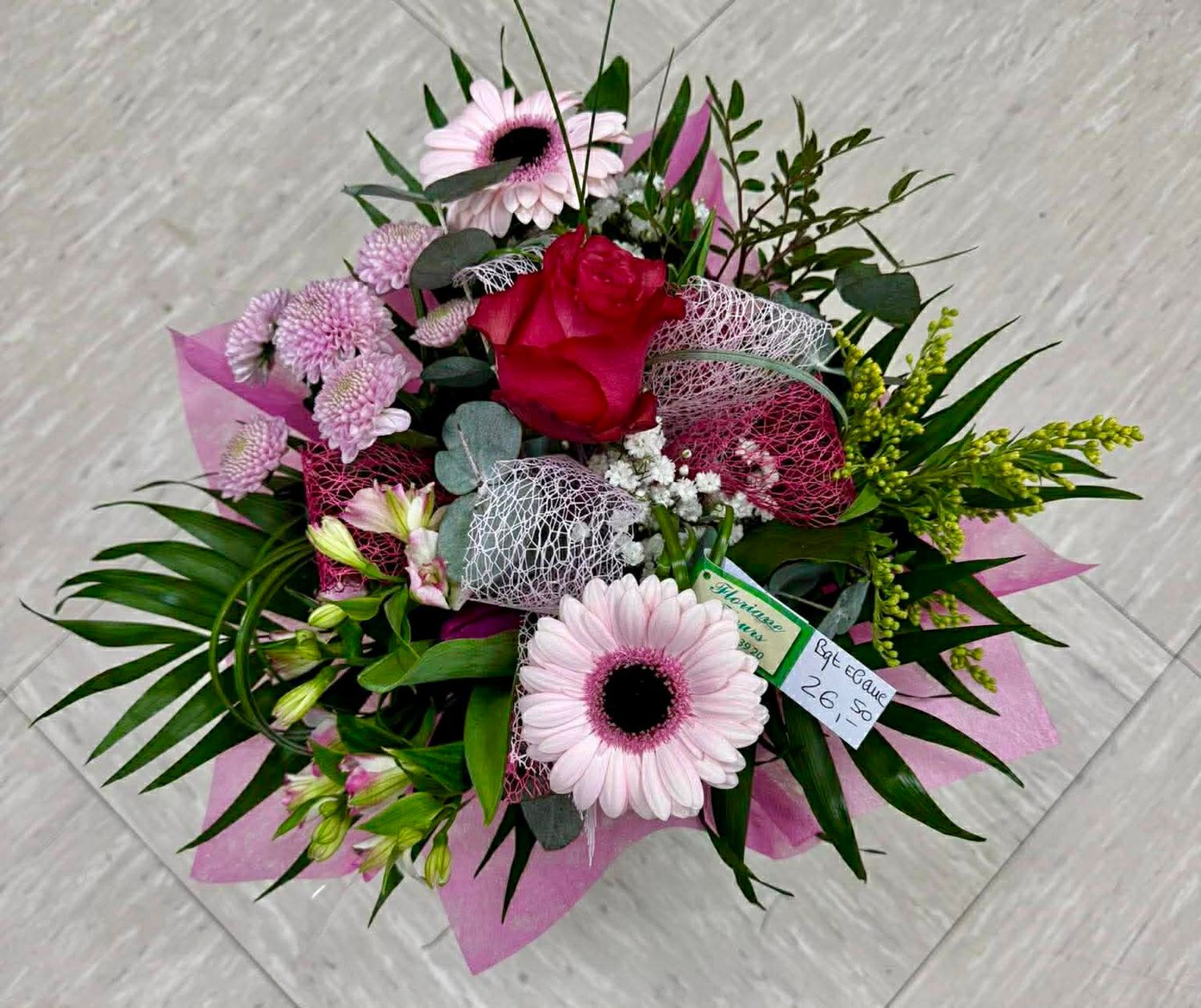 Bouquet Eliane tons roses