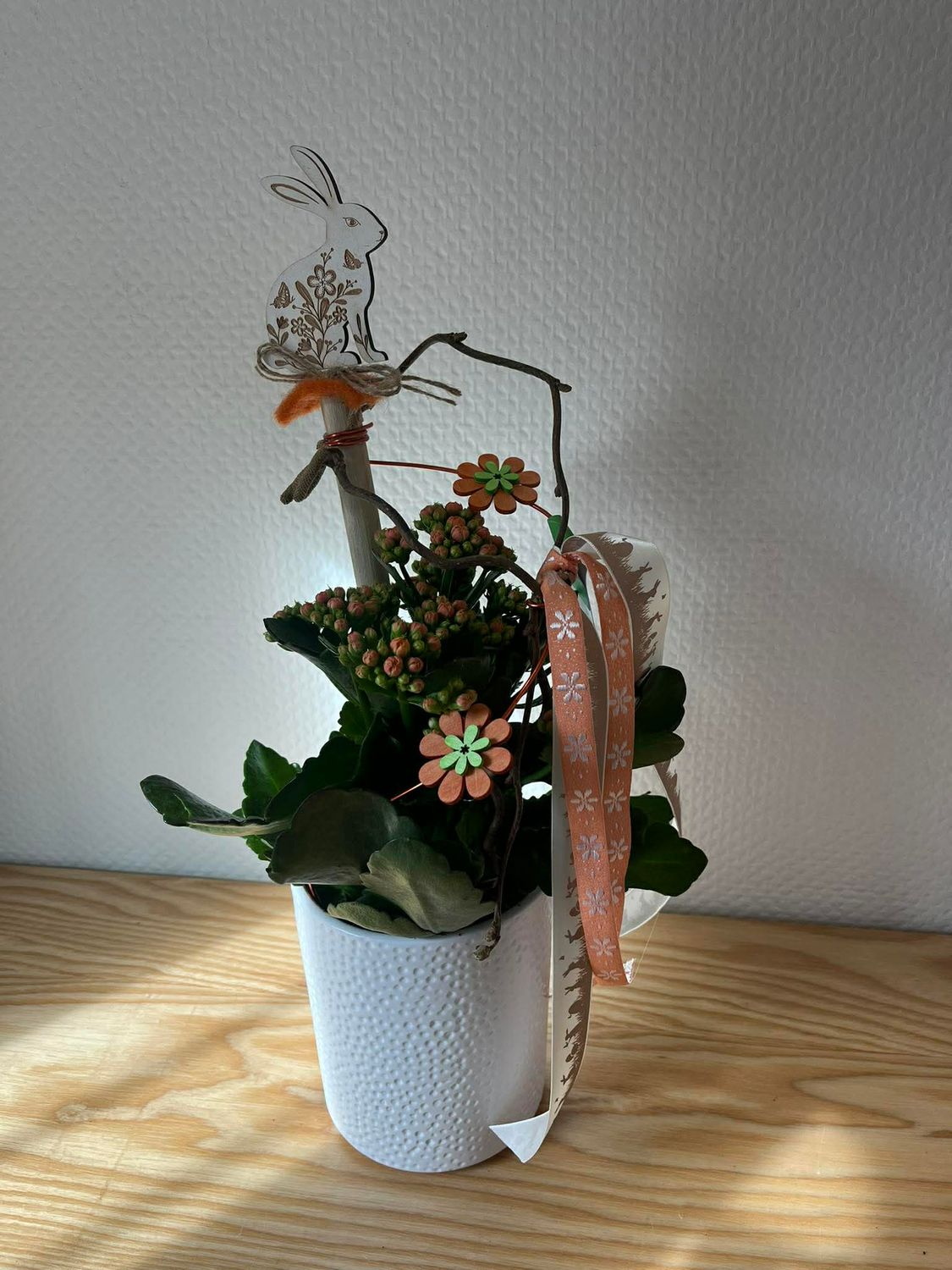 Kalenchoé orange decoré