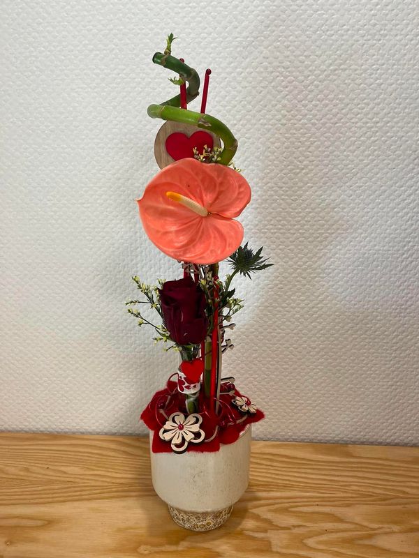 Composition de fleurs spéciale fête des mères grand modèle