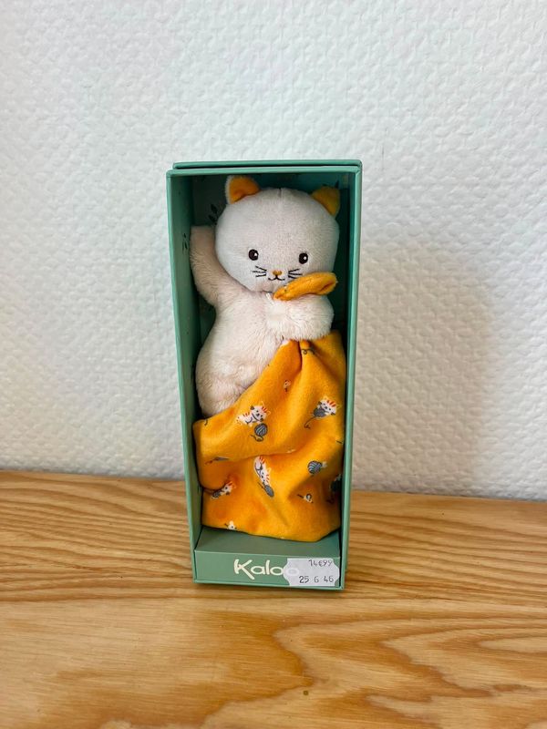 Doudou chat jaune