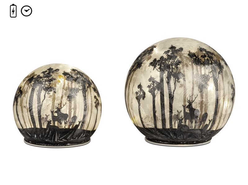 Boule Clairière led 15 cm