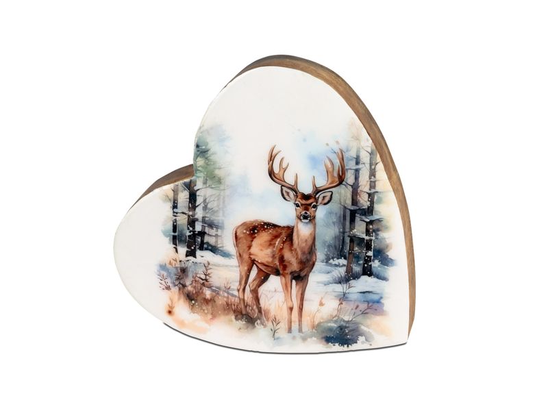 coeur décor cerf