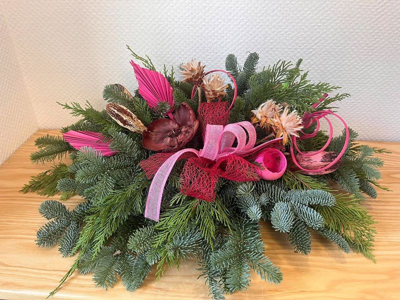 Arrangement forestier petit modèle rose