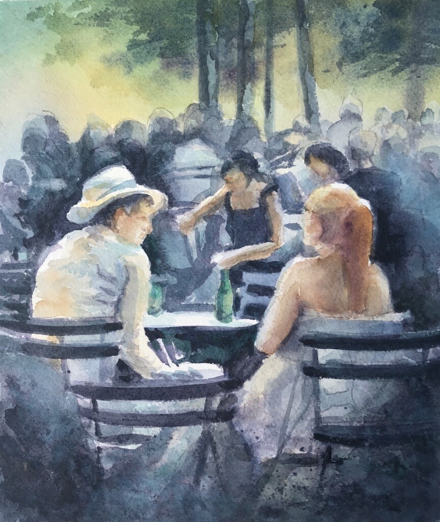 “Sunday in the Outdoor Café” “Sunday in the Outdoor Café”