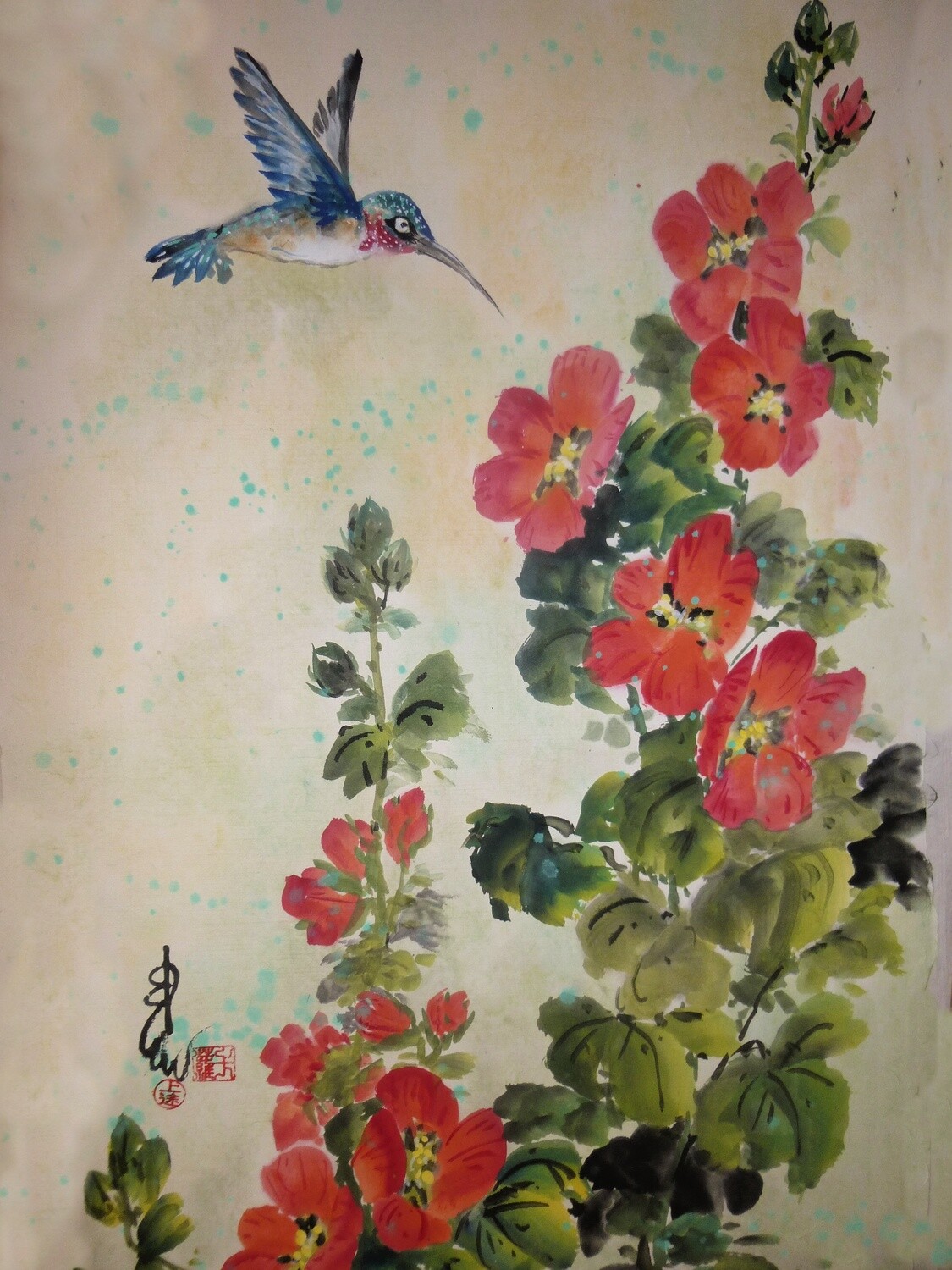 Hummer & Hollyhocks Hummer & Hollyhocks