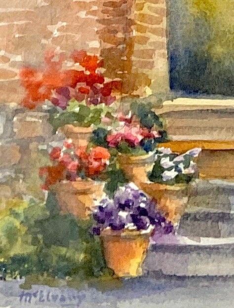 Pots of Flowers in the Garden Pots of Flowers in the Garden