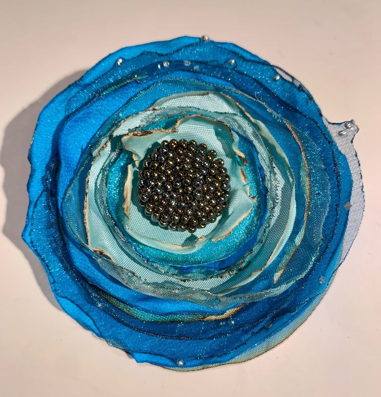 Sea and Sky Flower Pin/Clip