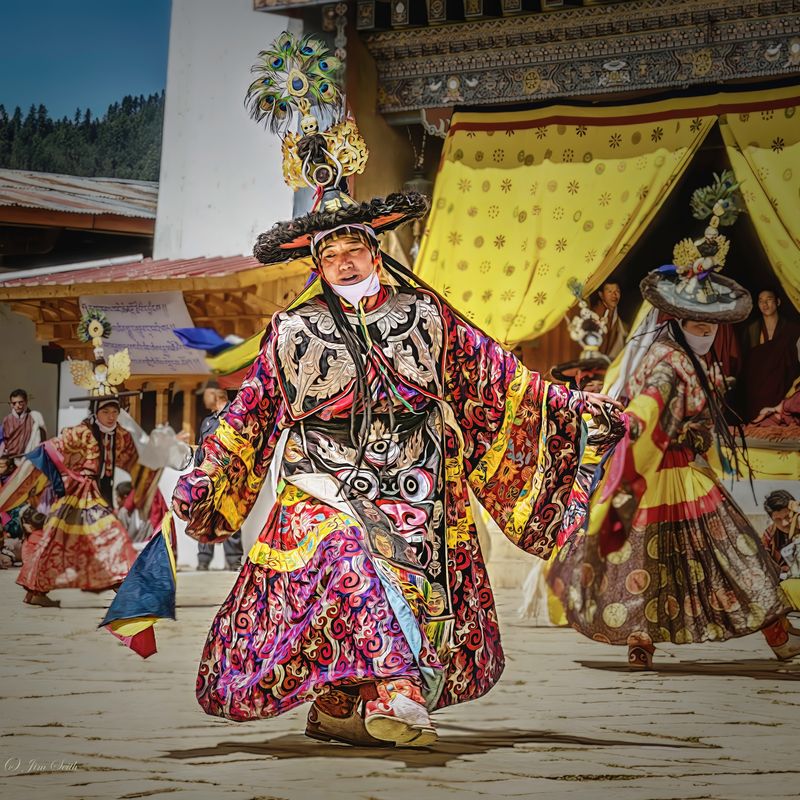 Bhutan Annual Tshechu Festival-Black Hat Dance Bhutan Annual Tshechu Festival-Black Hat Dance