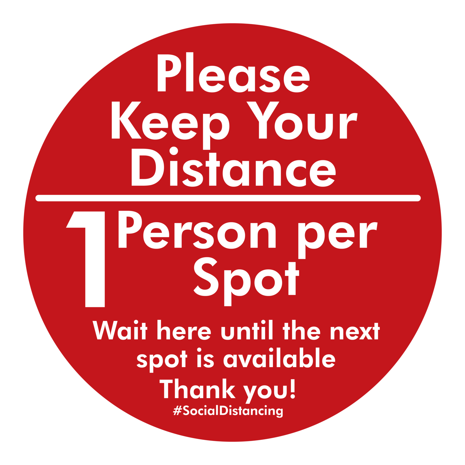 Single Person - Social Distance Dot (Pack of 6)