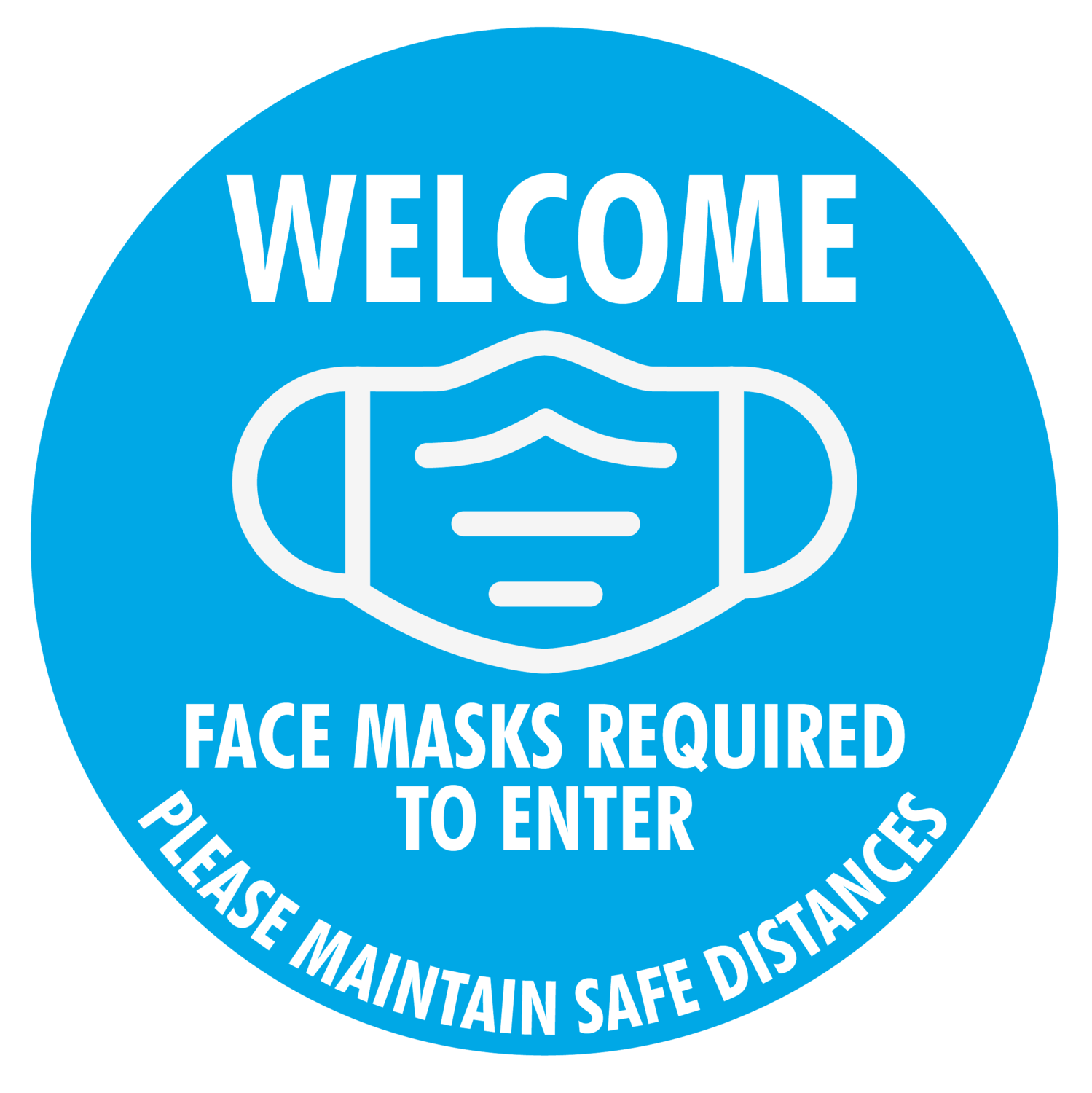 Mask Required - Social Distance Window Cling (Pack of 6)