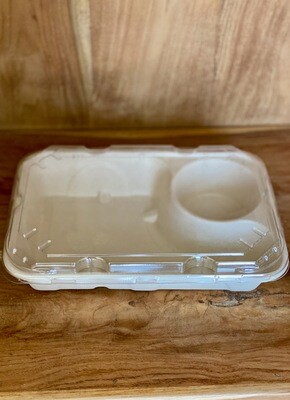 Tray 2 Compartments with Lid - Case 500ct
