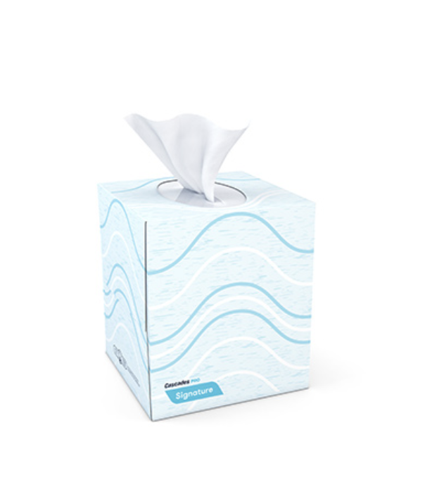Cascades PRO Signature™ Cube Box Facial Tissue (F710) 90 sheets - Case of 36 boxes