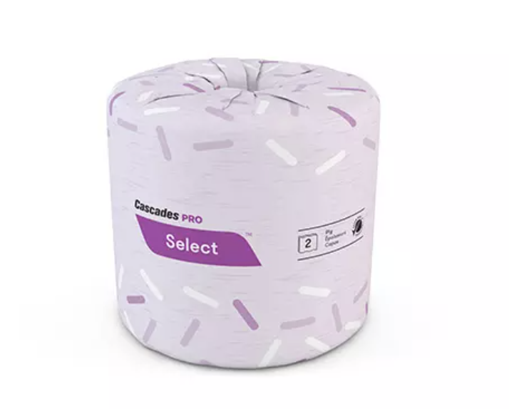 Cascades PRO Select® 2ply 100% Recycled Bathroom Tissue - Case 96/500 sheets