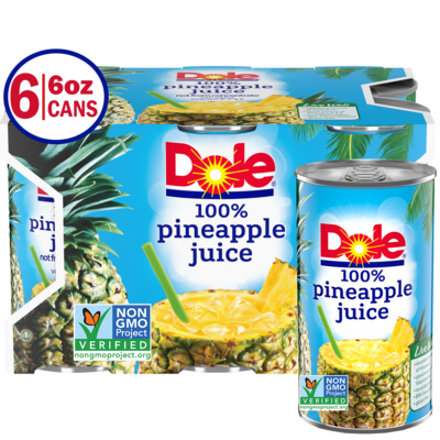 DOLE Juice Pineapple 100% Pure 46oz - case of 12 cans