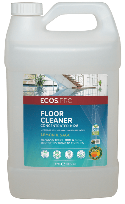 ECOS® Pro Neutral Floor Cleaner Lemon-Sage 1:128 Concentrate - 1 Gallon