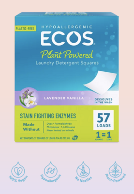 ECOS Liquidless Laundry Detergent Squares - Lavender Vanilla