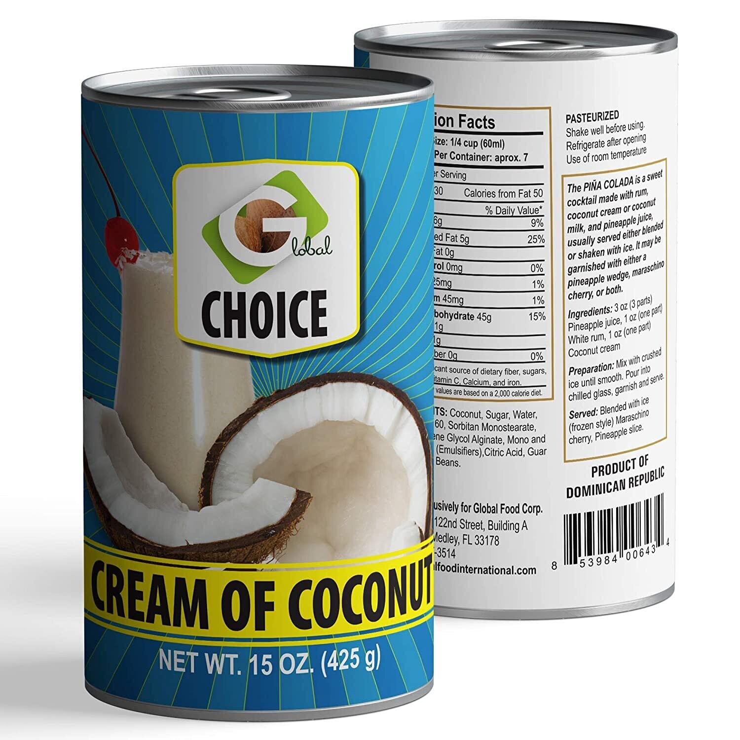 Cream of Coconut Concentrate - 24 x 15oz