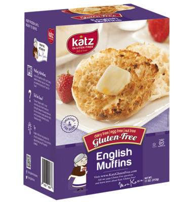 Katz GF English Muffins 11oz - case of 4 packs