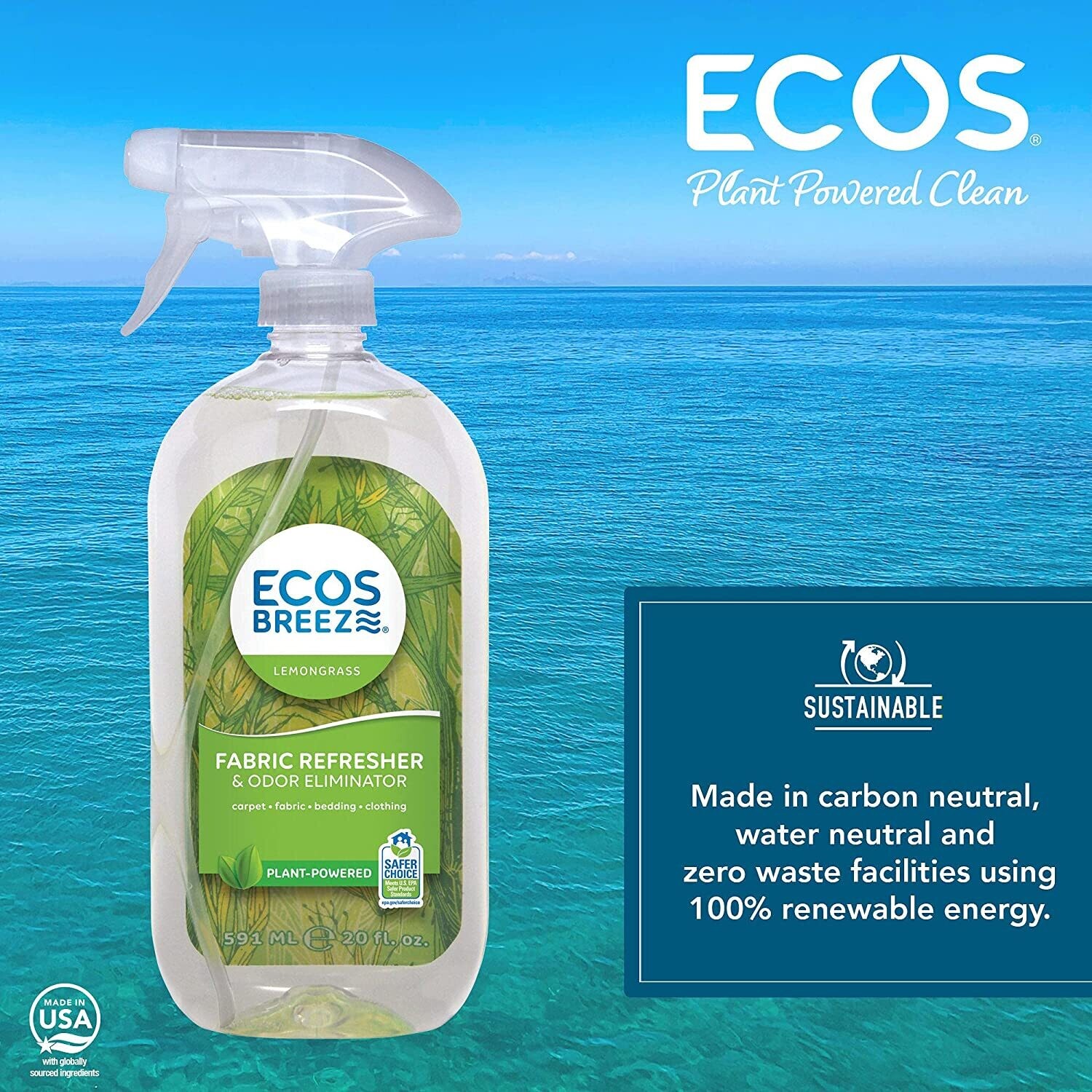 ECOS® Pro EcoBreeze® Odor Eliminator Lemongrass - 20oz