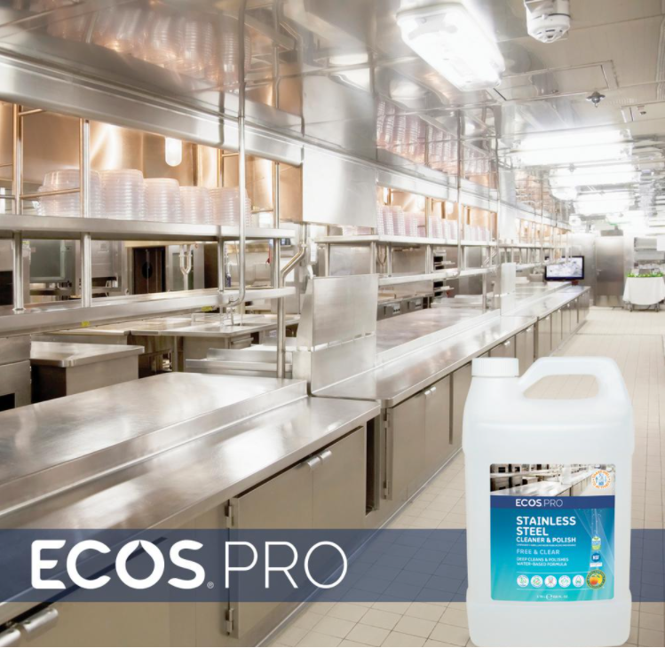 ECOS® Pro Stainless steel cleaner & polish 4 x 1GL