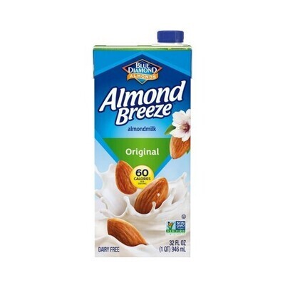 Blue Diamond Almond Milk Unsweetened - 12 x 32 oz