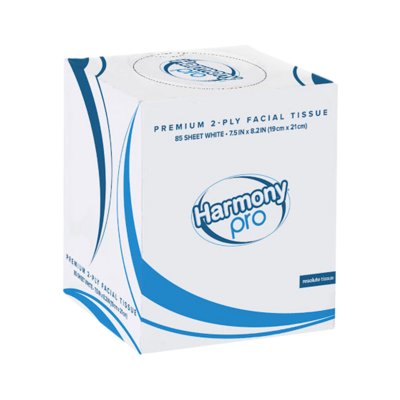 Harmony® Pro premium facial cube tissue. White, 2-ply, 36/85ct