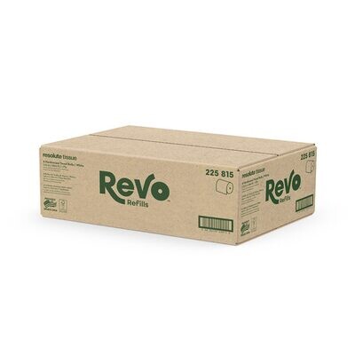 Revo® Hardwound Towel Rolls, White, 1-Ply, 6/800''