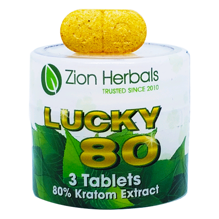 Zion Herbals Lucky 80 Kratom Extract Capsules