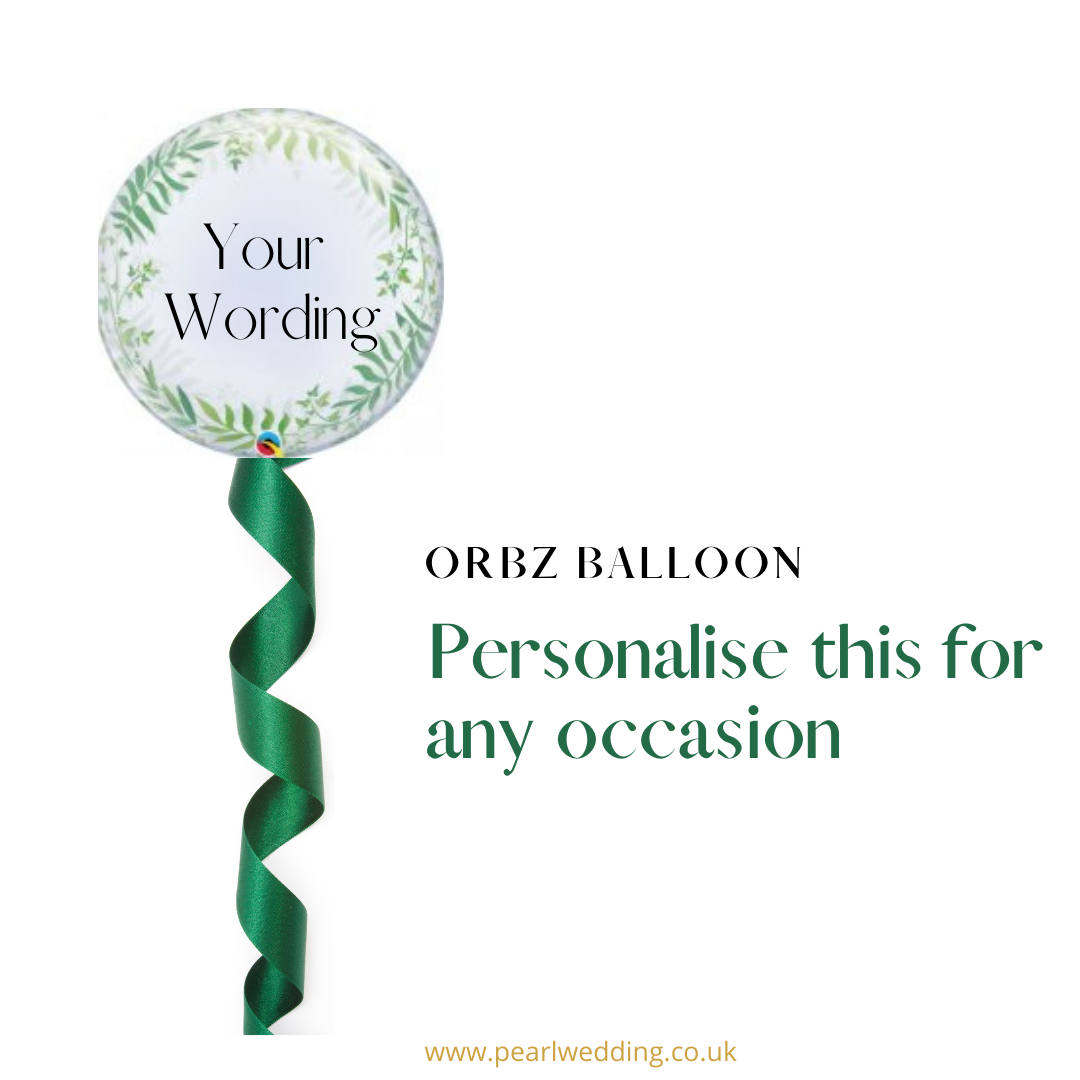 Helium filled personalised balloon with mini balloons inside. Arrives Inflated
