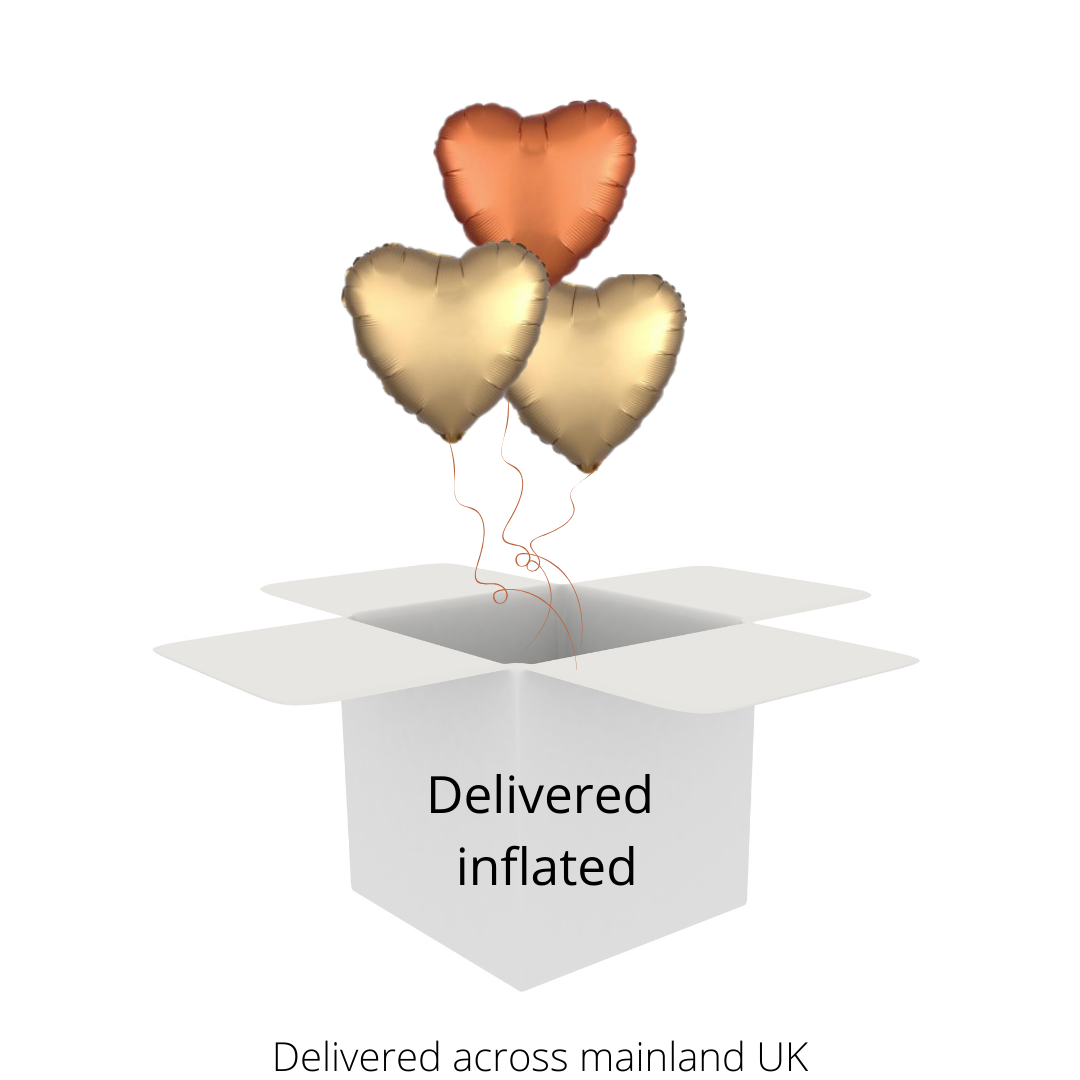 Heart foil balloon bouquet