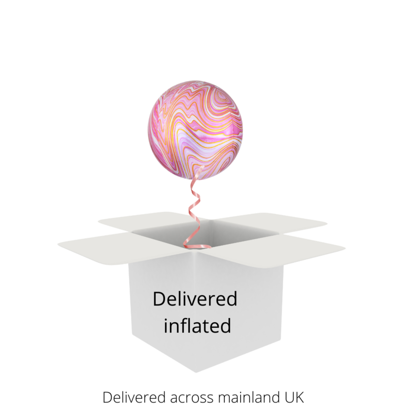 Helium filled marble effect balloon