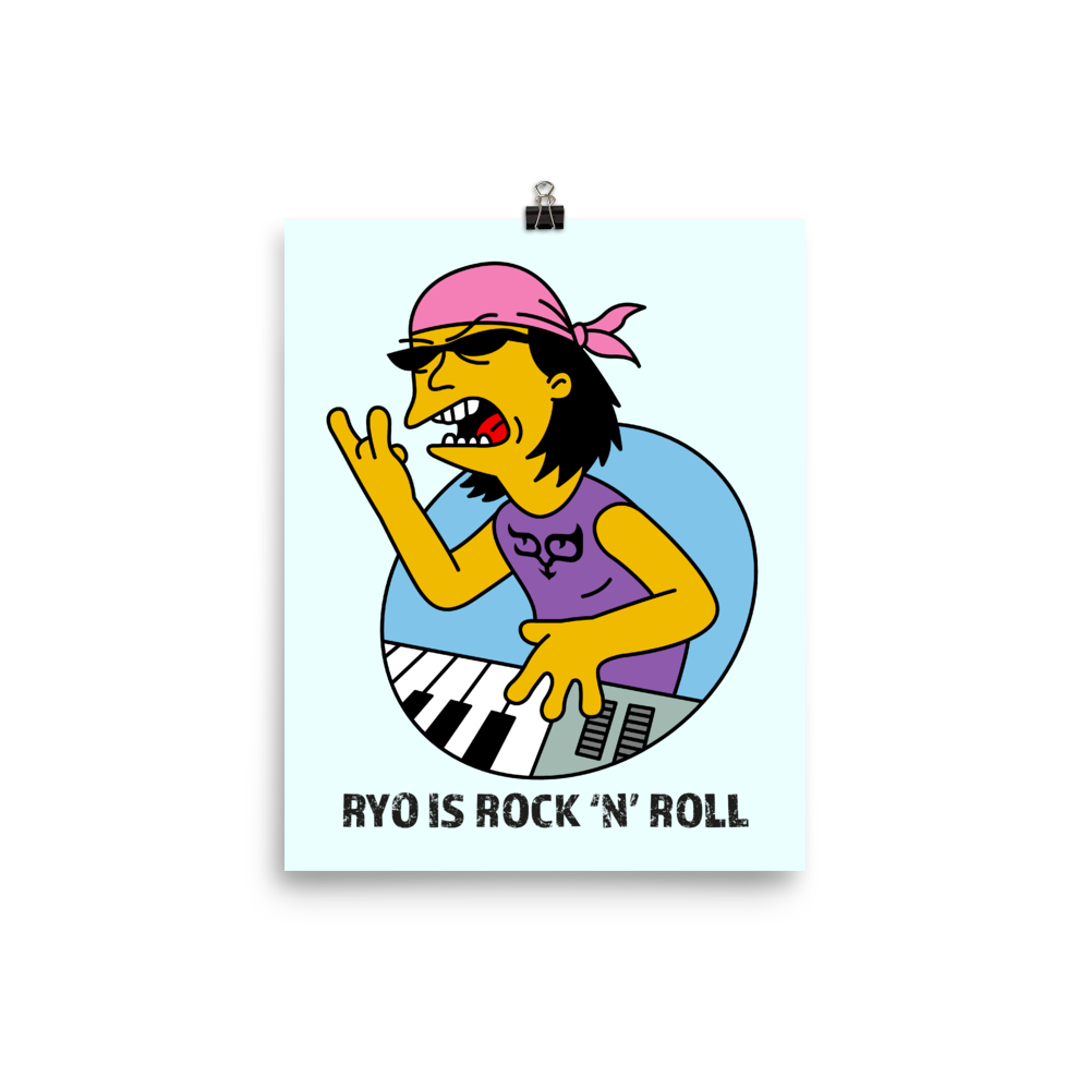Cartoon Ryo is Rock'n'Roll Photo Paper Poster／「亮こそがロックンロールだ」キャラクター・紙製ポスター
