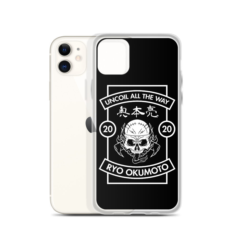 Skull Design Uncoil Black iPhone Case／ドクロ・デザイン・ブラックiPhoneケース