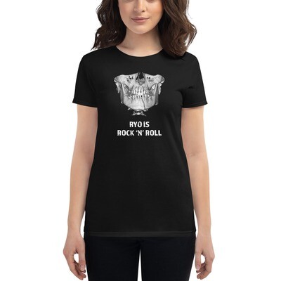 Broken Jaw Women's Fit Cotton T-shirt／顎骨折レディース・スリムフィット綿Tシャツ