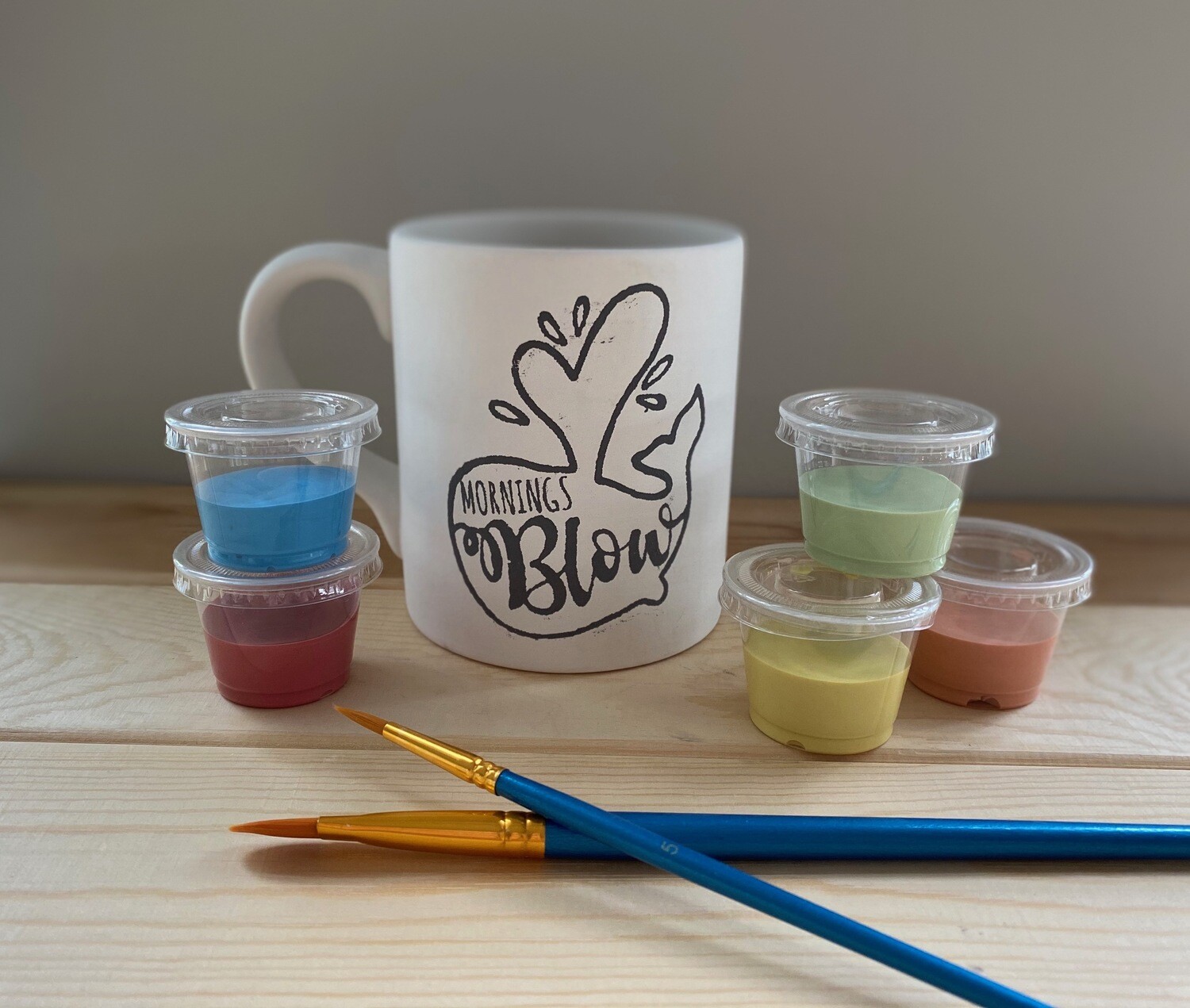 Coloring Book 12 oz Whale &quot;Mornings Blow&quot; Mug